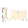 EMUCA KIT DE HERRAJES PARA ARMARIO 2 PUERTAS CORREDERAS Y CIERRE SUAVE FLOW CON CARRILES ENCASTRADOS 2.35M, TABLERO