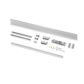 EMUCA KIT DE HERRAJES PARA UNA PUERTA CORREDERA COLGADA DE MADERA WALL CON CIERRE SUAVE, ACERO Y ALUMINIO Y PLÁSTIC