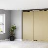 EMUCA KIT DE HERRAJES PARA ARMARIO 2 PUERTAS CORREDERAS Y CIERRE SUAVE FLOW CON CARRILES DE SUPERFICIE 2.35M, TABLE