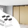 EMUCA SISTEMA FLOW 2 DE SUPERFICIE EN FORMATO KIT PARA UN ARMARIO DE 2 PUERTAS CORREDERAS DE MADERA APOYADAS CON CI