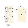 EMUCA SISTEMA FLOW 2 DE SUPERFICIE EN FORMATO KIT PARA UN ARMARIO DE 2 PUERTAS CORREDERAS DE MADERA APOYADAS CON CI