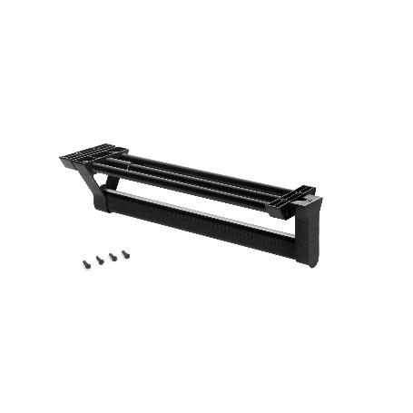 EMUCA COLGADOR EXTRAÍBLE PARA ARMARIO, ALUMINIO, PINTADO NEGRO