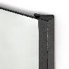 EMUCA ESPEJO EXTRAÍBLE PARA INTERIOR DE ARMARIO, ACERO Y PLÁSTICO Y CRISTAL, PINTADO NEGRO TEXTURIZADO