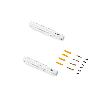 EMUCA JUEGO DE SOPORTES PLEGABLES PARA ESTANTE, LONGITUD 203MM, ACERO, PINTADO BLANCO