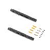EMUCA JUEGO DE SOPORTES PLEGABLES PARA ESTANTE, LONGITUD 303MM, ACERO, PINTADO NEGRO