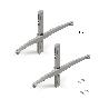 EMUCA LOTE DE SOPORTES PARA 5 ESTANTES DE MADERA PARA LA ESTRUCTURA ZERO, TABLEROS NO INCLUIDOS, ZAMAK, PINTADO COL