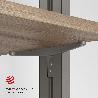 EMUCA LOTE DE SOPORTES PARA 5 ESTANTES DE MADERA PARA LA ESTRUCTURA ZERO, TABLEROS NO INCLUIDOS, ZAMAK, PINTADO COL