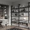 EMUCA LOTE DE SOPORTES PARA 5 ESTANTES DE MADERA PARA LA ESTRUCTURA ZERO, TABLEROS NO INCLUIDOS, ZAMAK, PINTADO COL