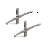 EMUCA LOTE DE SOPORTES PARA 5 ESTANTES DE CRISTAL PARA LA ESTRUCTURA ZERO, CRISTALES NO INCLUIDOS, ZAMAK, PINTADO C