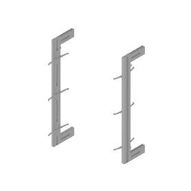 EMUCA KIT DE ESTRUCTURA MODULAR ZERO CON HERRAJES PARA EL MONTAJE DE FIJACIÓN A PARED, ALUMINIO Y ZAMAK, PINTADO CO