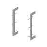EMUCA KIT DE ESTRUCTURA MODULAR ZERO CON HERRAJES PARA EL MONTAJE DE FIJACIÓN A PARED, ALUMINIO Y ZAMAK, PINTADO CO