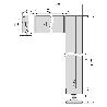 EMUCA LOTE DE 2 ESTRUCTURAS ZERO CON HERRAJES Y PERFILES PARA MONTAJE AL SUELO Y A PARED CON NIVELADOR RECTANGULAR,