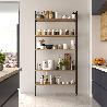 EMUCA LOTE DE 2 ESTRUCTURAS ZERO CON HERRAJES Y PERFILES PARA MONTAJE AL SUELO Y A PARED CON NIVELADOR RECTANGULAR,