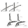 EMUCA KIT DE SOPORTES PARA 3 ESTANTES DE MADERA Y 1 MÓDULO PARA LA ESTRUCTURA ZERO, ZAMAK, PINTADO COLOR GRIS PIEDR