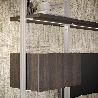 EMUCA KIT DE SOPORTES PARA 3 ESTANTES DE MADERA Y 1 MÓDULO PARA LA ESTRUCTURA ZERO, ZAMAK, PINTADO COLOR GRIS PIEDR
