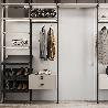 EMUCA KIT DE SOPORTES PARA 3 ESTANTES DE MADERA Y 1 MÓDULO PARA LA ESTRUCTURA ZERO, ZAMAK, PINTADO NEGRO TEXTURIZAD