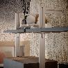 EMUCA KIT DE SOPORTES PARA 4 ESTANTES DE MADERA Y 1 BARRA DE COLGAR DE LONGITUD 1M ZERO, ALUMINIO Y ZAMAK Y PLÁSTIC