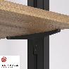 EMUCA KIT DE SOPORTES PARA 4 ESTANTES DE MADERA Y 1 BARRA DE COLGAR DE LONGITUD 1M ZERO, ALUMINIO Y ZAMAK Y PLÁSTIC