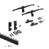 EMUCA KIT DE SOPORTES PARA 4 ESTANTES DE MADERA Y 1 BARRA DE COLGAR DE LONGITUD 1M ZERO, ALUMINIO Y ZAMAK Y PLÁSTIC