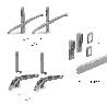 EMUCA KIT DE SOPORTES PARA 1 ESTANTE DE MADERA, 1 MÓDULO Y 1 BARRA DE COLGAR DE LONGITUD 1M ZERO, ZAMAK, PINTADO CO