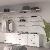 EMUCA LOTE PARA 4 ESTANTES CON SOPORTES Y PLACAS DE FIJACIÓN A PARED JAGMET, LONGITUD 230MM, ACERO, PINTADO BLANCO