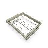 EMUCA KIT DE ZAPATERO METÁLICO Y BASTIDOR DE GUÍAS CON CIERRE SUAVE PARA ARMARIO, REGULABLE, MÓDULO 600MM, GRIS PIE