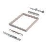 EMUCA KIT DE ZAPATERO METÁLICO Y BASTIDOR DE GUÍAS CON CIERRE SUAVE PARA ARMARIO, REGULABLE, MÓDULO 600MM, GRIS PIE