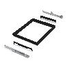 EMUCA KIT DE ZAPATERO METÁLICO Y BASTIDOR DE GUÍAS CIERRE SUAVE PARA ARMARIO, REGULABLE, MÓDULO 600MM, NEGRO TEXTUR