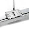 EMUCA KIT DE ZAPATERO METÁLICO Y BASTIDOR DE GUÍAS CIERRE SUAVE PARA ARMARIO, REGULABLE, MÓDULO 600MM, NEGRO TEXTUR