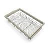 EMUCA KIT DE CESTA DE ALAMBRE Y BASTIDOR DE GUÍAS CON CIERRE SUAVE PARA ARMARIO, REGULABLE, MÓDULO 800MM, GRIS PIED