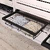 EMUCA KIT DE CESTA DE ALAMBRE Y BASTIDOR DE GUÍAS CON CIERRE SUAVE PARA ARMARIO, REGULABLE, MÓDULO 800MM, NEGRO TEX