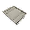 EMUCA KIT DE BANDEJA Y BASTIDOR DE GUÍAS CON CIERRE SUAVE PARA ARMARIOS, REGULABLE, MÓDULO 600MM, GRIS PIEDRA