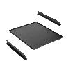 EMUCA KIT DE BANDEJA Y BASTIDOR DE GUÍAS CON CIERRE SUAVE PARA ARMARIOS, REGULABLE, MÓDULO 600MM, NEGRO TEXTURIZADO