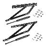 EMUCA JUEGO DE MECANISMOS ELEVABLES PARA CAMA CANAPÉ, APERTURA LATERAL, PARA CAMAS DE 90 CM, ACERO, PINTADO NEGRO