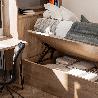 EMUCA JUEGO DE MECANISMOS ELEVABLES PARA CAMA CANAPÉ, APERTURA LATERAL, PARA CAMAS DE 90 CM, ACERO, PINTADO NEGRO