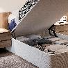EMUCA JUEGO DE MECANISMOS ELEVABLES PARA CAMA CANAPÉ, APERTURA FRONTAL, PARA CAMAS DE 135 CM, ACERO, PINTADO NEGRO