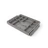 EMUCA KIT DE CAJÓN ORGANIZADOR Y BASTIDOR REGULABLE QUARTZ PARA ARMARIOS, GUÍAS DE CIERRE SUAVE Y EXTRACCIÓN TOTAL,