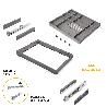 EMUCA KIT DE CAJÓN ORGANIZADOR Y BASTIDOR REGULABLE QUARTZ PARA ARMARIOS, GUÍAS DE CIERRE SUAVE Y EXTRACCIÓN TOTAL,
