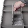 EMUCA KIT DE CAJÓN ORGANIZADOR Y BASTIDOR REGULABLE QUARTZ PARA ARMARIOS, GUÍAS DE CIERRE SUAVE Y EXTRACCIÓN TOTAL,