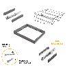 EMUCA KIT DE CAJÓN ZAPATERO Y BASTIDOR REGULABLE QUARTZ PARA ARMARIOS, GUÍAS DE CIERRE SUAVE Y EXTRACCIÓN TOTAL, MÓ