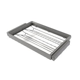 EMUCA KIT DE CAJÓN ZAPATERO Y BASTIDOR REGULABLE QUARTZ PARA ARMARIOS, GUÍAS DE CIERRE SUAVE Y EXTRACCIÓN TOTAL, MÓ