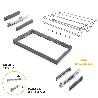 EMUCA KIT DE CAJÓN ZAPATERO Y BASTIDOR REGULABLE QUARTZ PARA ARMARIOS, GUÍAS DE CIERRE SUAVE Y EXTRACCIÓN TOTAL, MÓ