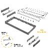 EMUCA KIT DE CAJÓN ZAPATERO Y BASTIDOR REGULABLE QUARTZ PARA ARMARIOS, GUÍAS DE CIERRE SUAVE Y EXTRACCIÓN TOTAL, MÓ