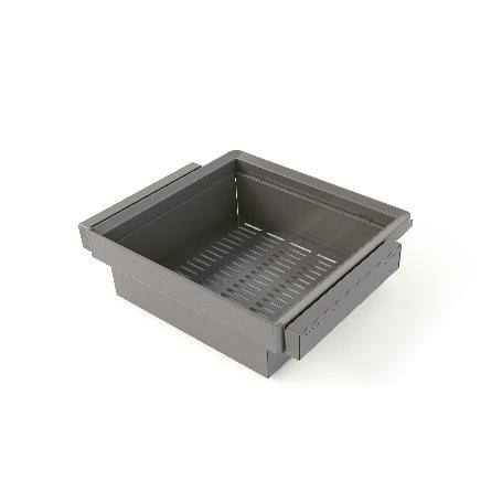 EMUCA KIT DE CAJÓN METÁLICO Y BASTIDOR REGULABLE QUARTZ PARA ARMARIOS, GUÍAS DE CIERRE SUAVE Y EXTRACCIÓN TOTAL, MÓ