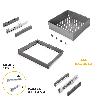 EMUCA KIT DE CAJÓN METÁLICO Y BASTIDOR REGULABLE QUARTZ PARA ARMARIOS, GUÍAS DE CIERRE SUAVE Y EXTRACCIÓN TOTAL, MÓ