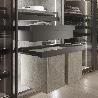 EMUCA KIT DE BANDEJA AUXILIAR, CESTO Y BASTIDOR REGULABLE QUARTZ PARA ARMARIOS, GUÍAS DE CIERRE SUAVE Y EXTRACCIÓN 