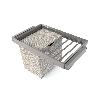 EMUCA KIT DE PANTALONERO DE 7 VARILLAS, CESTO Y BASTIDOR REGULABLE QUARTZ PARA ARMARIOS, GUÍAS DE CIERRE SUAVE Y EX