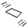 EMUCA BASTIDOR CON GUÍAS DE CIERRE SUAVE Y EXTRACCIÓN TOTAL PARA ACCESORIOS DE ARMARIO QUARTZ, 662-688MM, ALUMINIO 