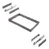 EMUCA BASTIDOR CON GUÍAS DE CIERRE SUAVE Y EXTRACCIÓN TOTAL PARA ACCESORIOS DE ARMARIO QUARTZ, 712-738MM, ALUMINIO 