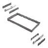 EMUCA BASTIDOR CON GUÍAS DE CIERRE SUAVE Y EXTRACCIÓN TOTAL PARA ACCESORIOS DE ARMARIO QUARTZ, 787-813MM, ALUMINIO 